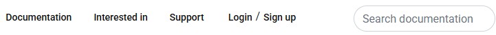 Main navigation toolbar with Login and Signup button.