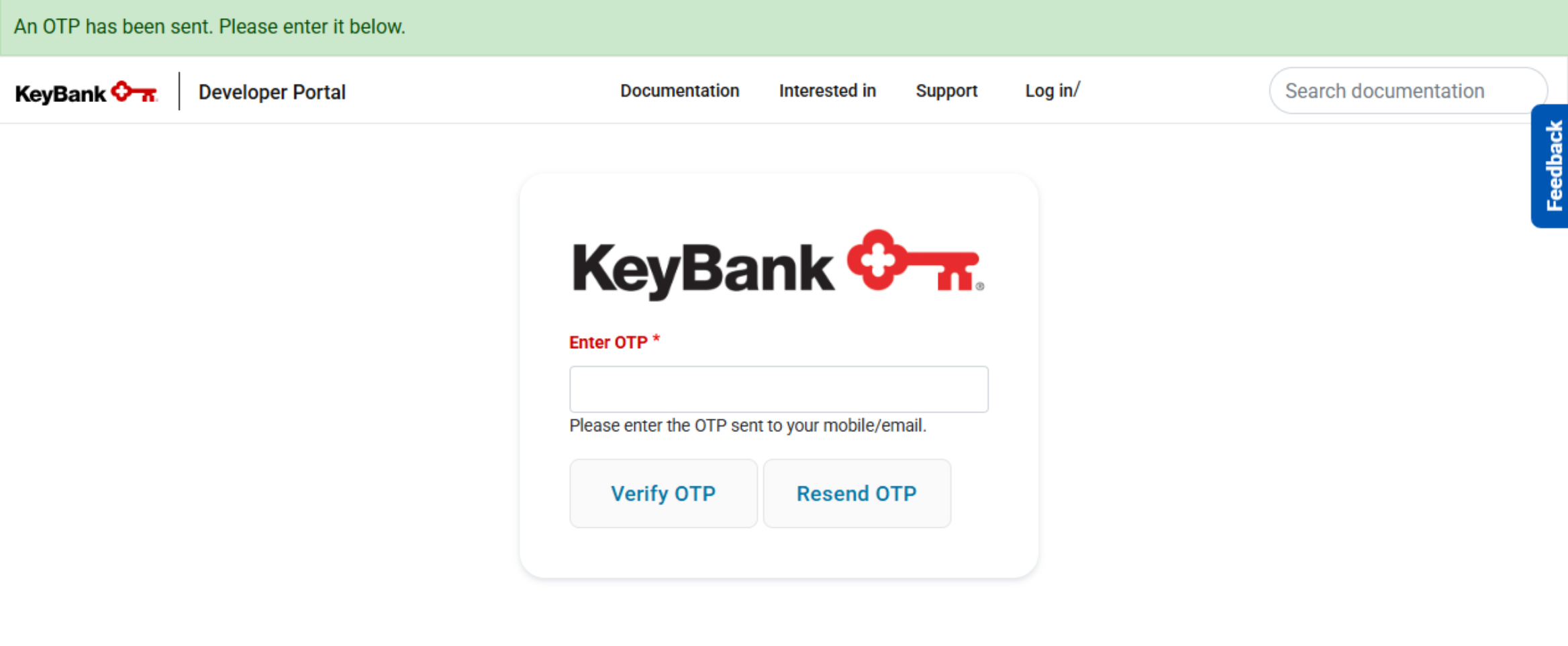 Example email from KeyBank with set password request